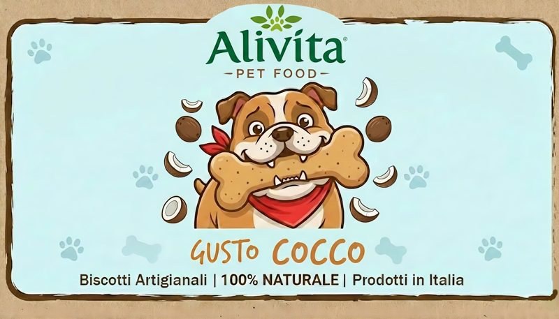 Biscotti per cani Alivita Cocco, confezione 200 g