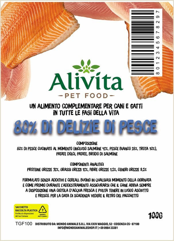 Alivita Delizie di Pesce per cani 100 g