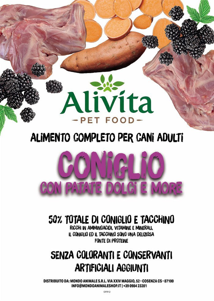 Alivita Grain Free Adulto Coniglio – crocchette per cani