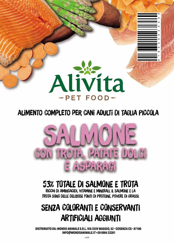 Alivita Grain Free Adulto Mini Salmone – crocchette per cani