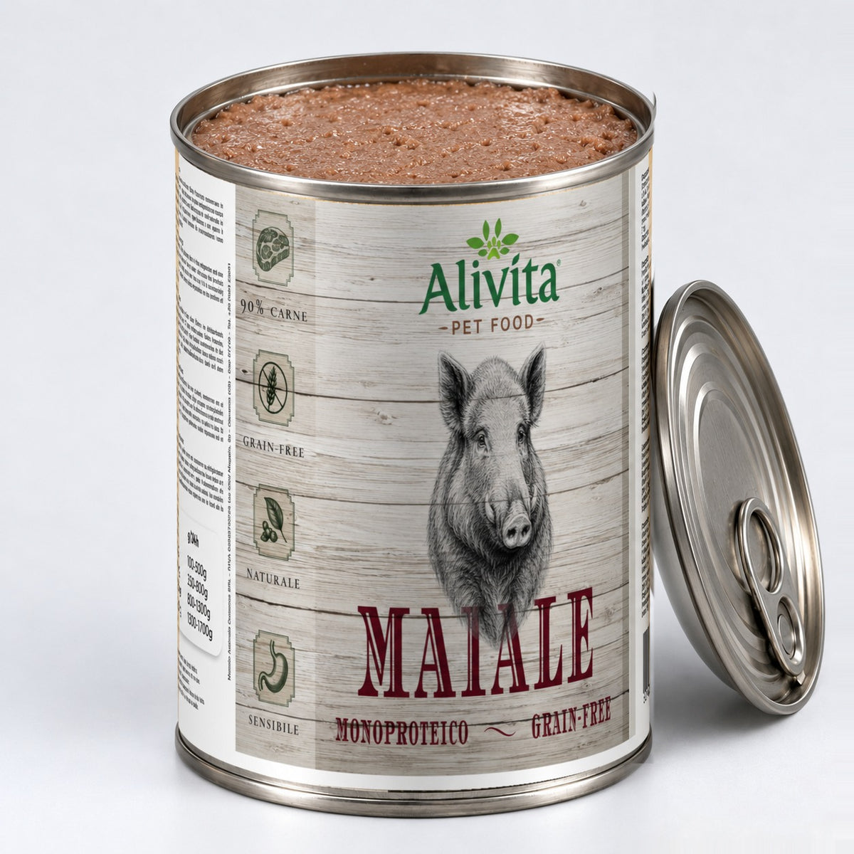 Alivita Umido Cane Grain Free Maiale, Zucca, Mela e Aloe – umido per cani 400 g