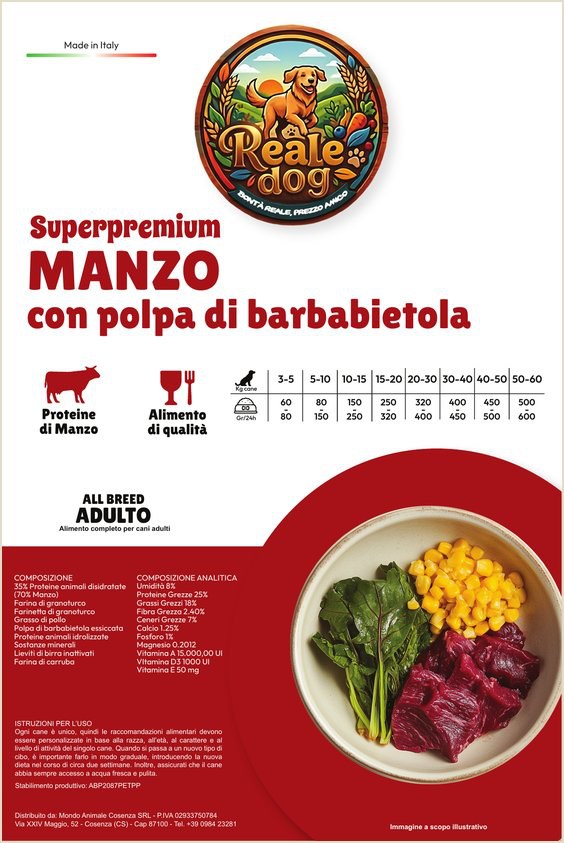 Reale Dog Adulto Manzo – crocchette per cani