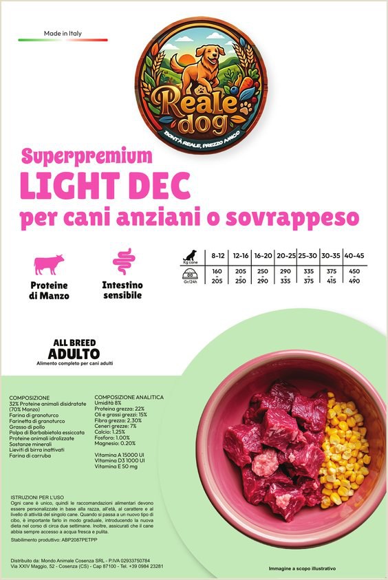 Reale Dog Light DEC Manzo – crocchette per cani