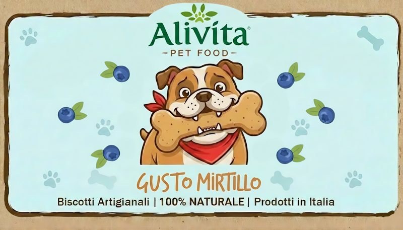 Biscotti per cani Alivita Mirtillo, confezione 200 g