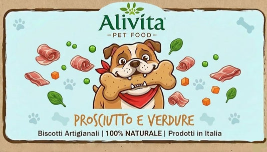 Biscotti per cani Alivita Prosciutto e Verdure, confezione 200 g