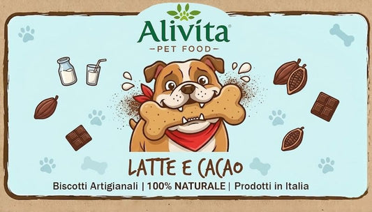 Biscotti per cani Alivita Latte e Cacao, confezione 200 g