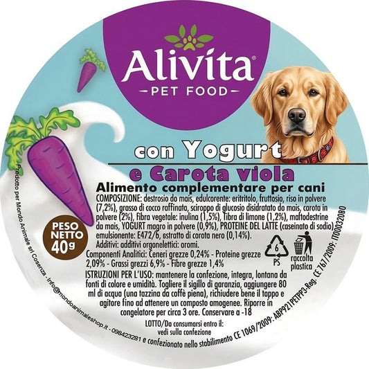 Gelato per cani Alivita Yogurt e Carota Viola 40 g