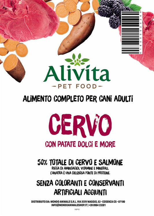 Alivita Grain Free Adulto Cervo – crocchette per cani