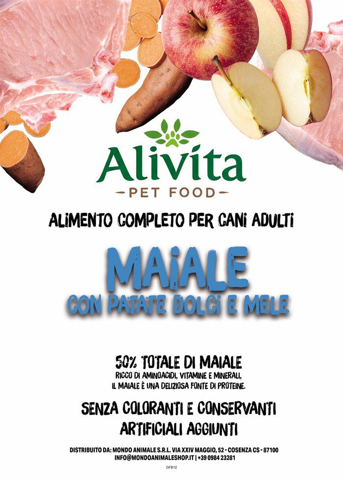 Alivita Grain Free Adulto Maiale – crocchette per cani