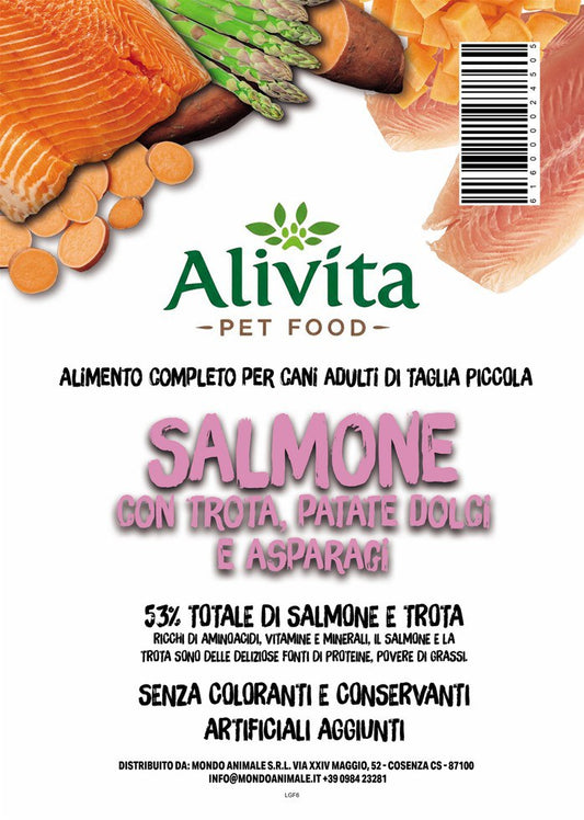 Alivita Grain Free Adulto Mini Salmone – crocchette per cani
