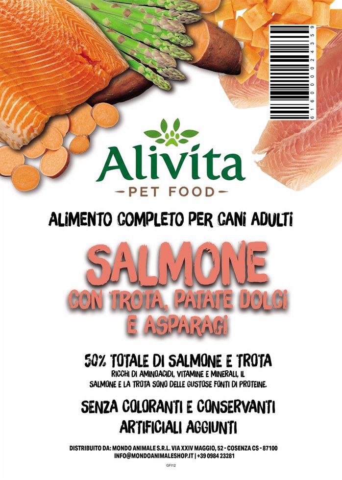 Alivita Grain Free Adulto Salmone – crocchette per cani