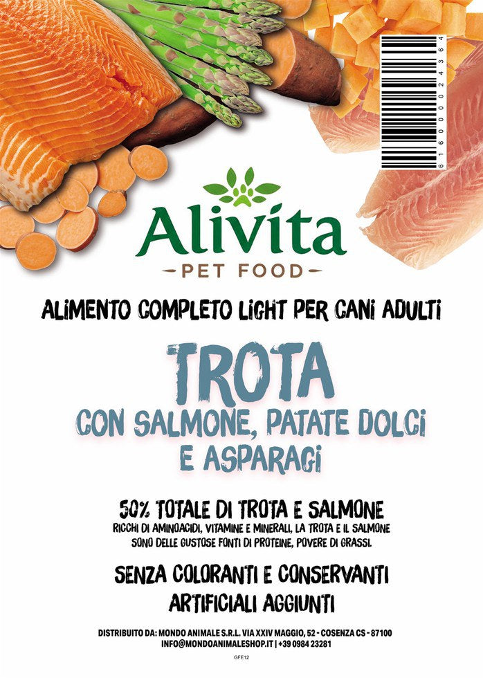 Alivita Grain Free Adulto Trota Light – crocchette per cani