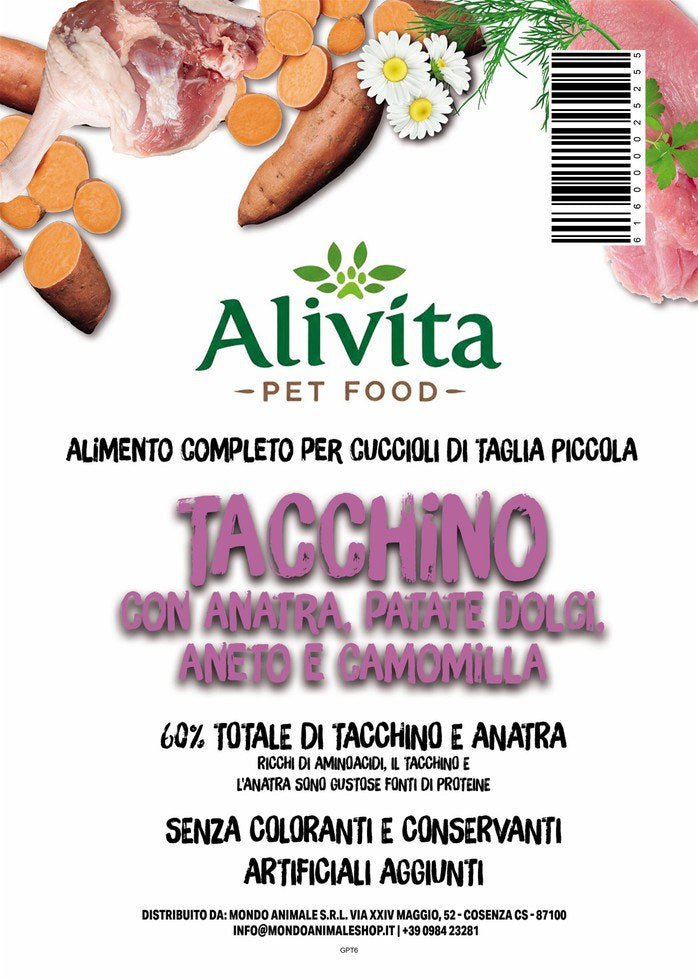 Alivita Grain Free Puppy Mini Tacchino – crocchette per cani