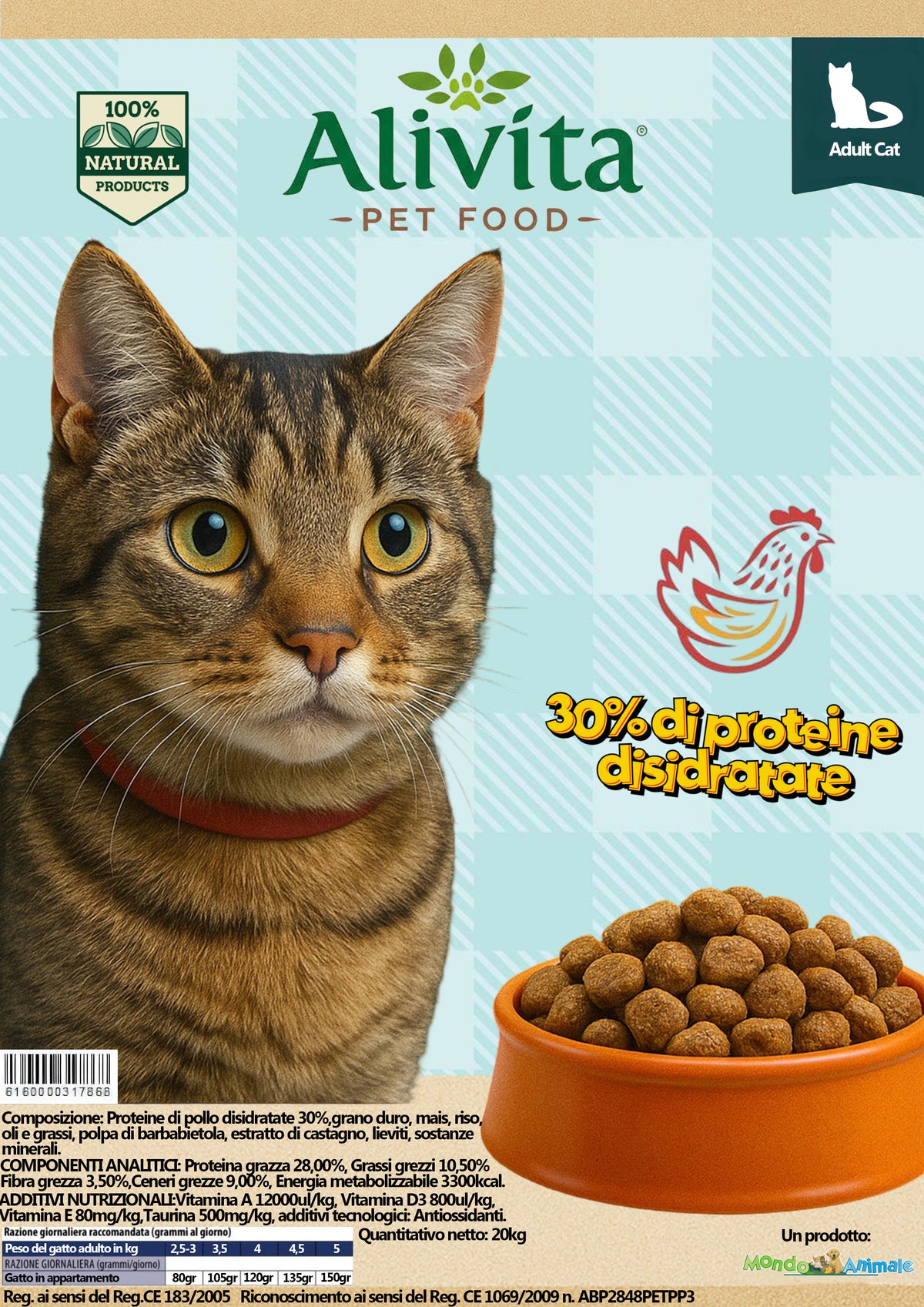 Alivita Cat Eco 20 kg – crocchette per gatti, formato allevatori
