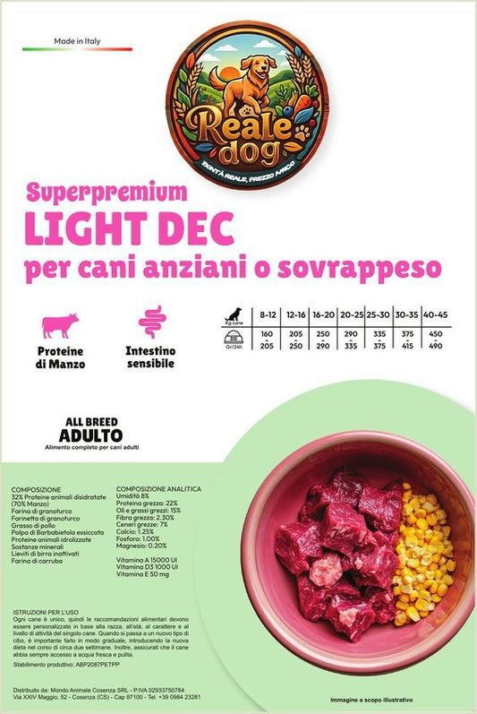 Reale Dog Light DEC Manzo – crocchette per cani