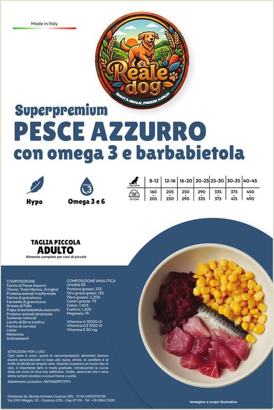 Reale Dog Mini adulto Hypo Pesce – crocchette per cani