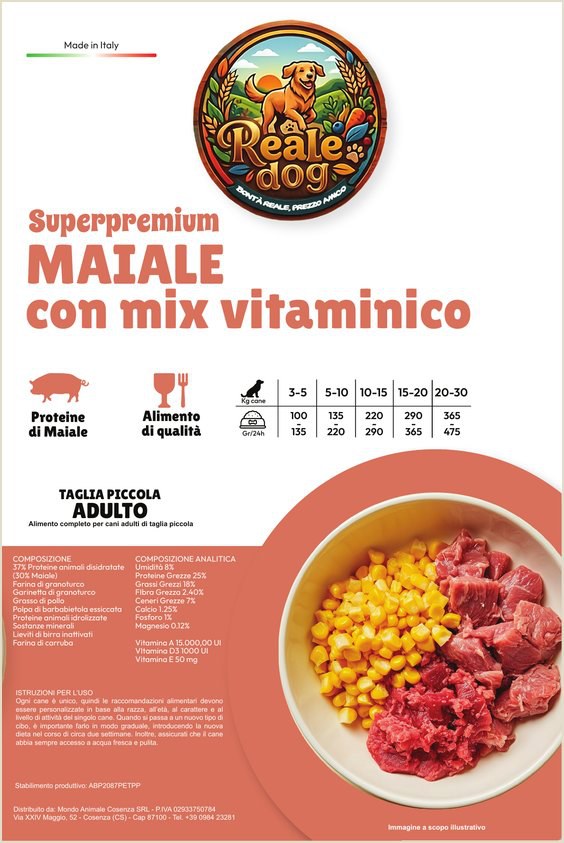 Reale Dog Mini adulto Maiale – crocchette per cani