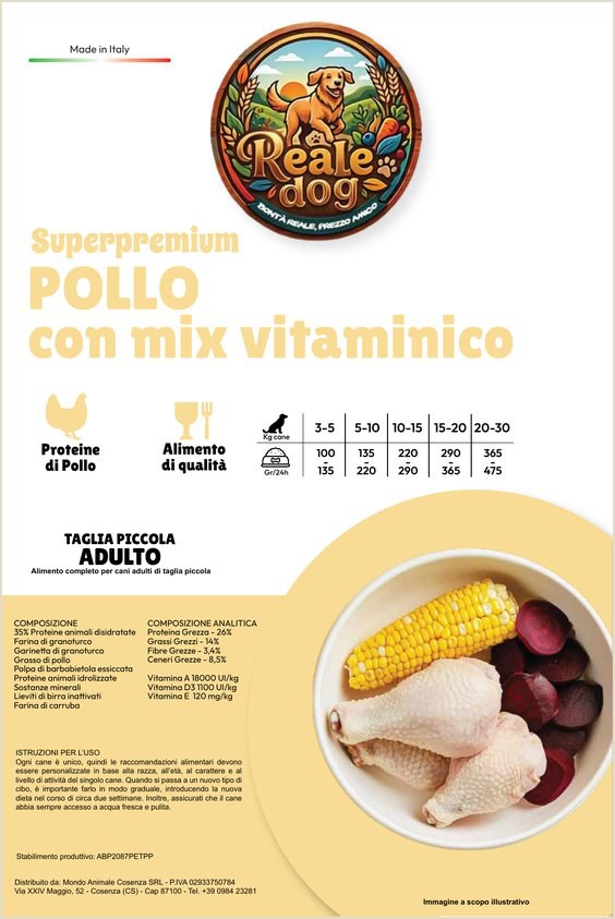 Reale Dog Mini adulto Pollo – crocchette per cani