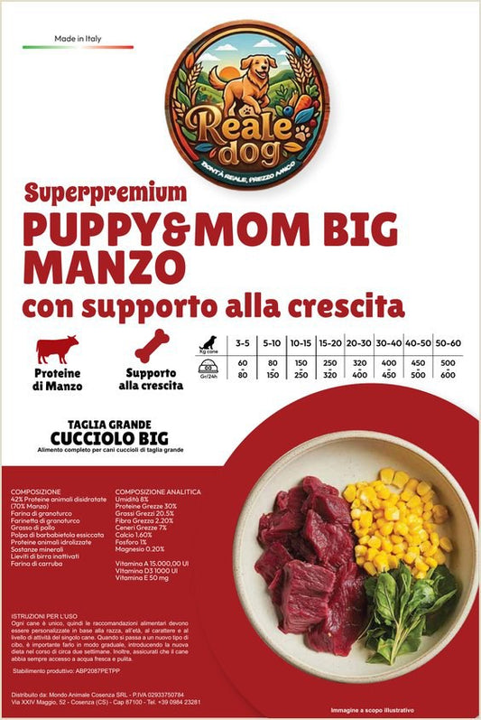 Reale Dog Puppy big Manzo – crocchette per cani